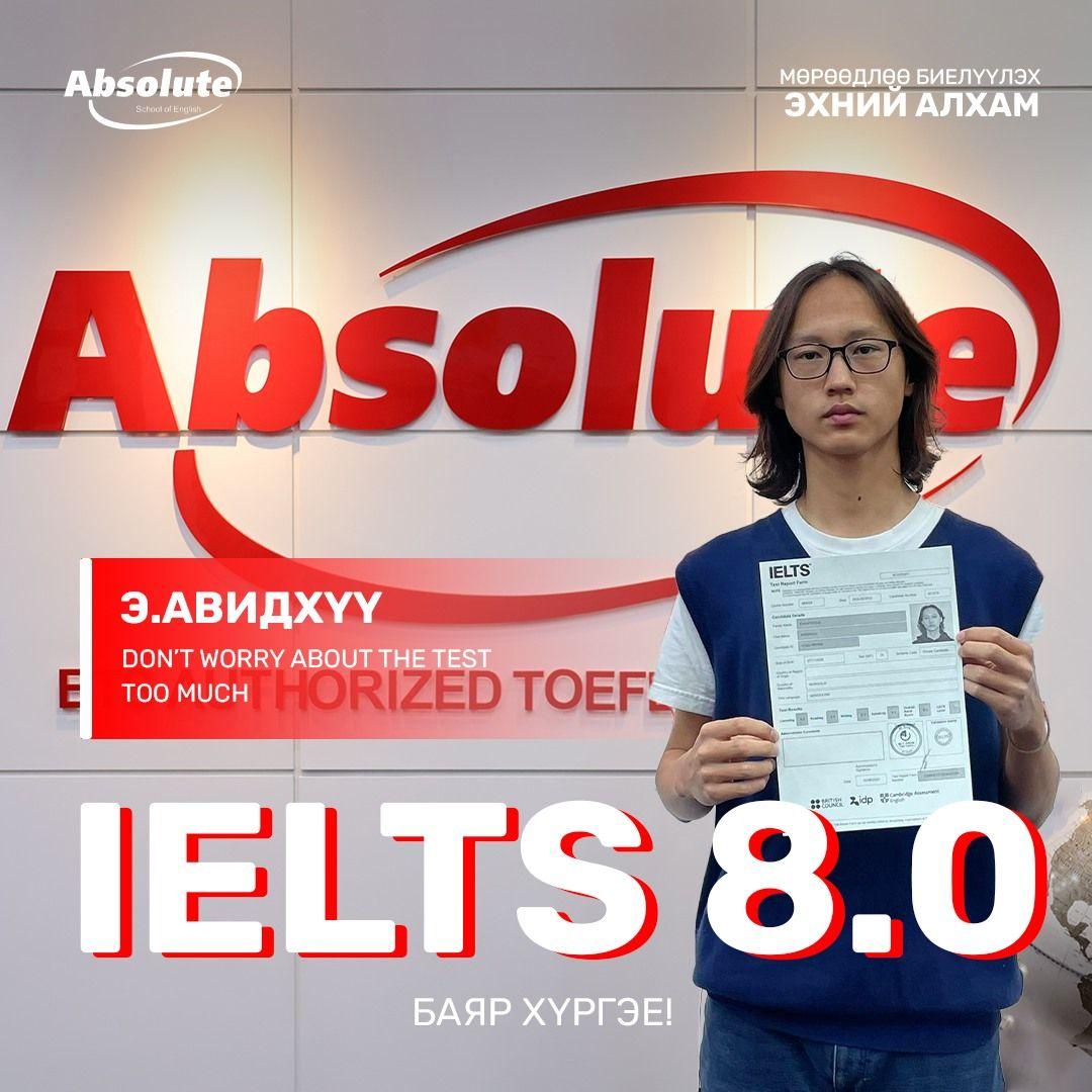 IELTS 8.0 Avidkhuu E.