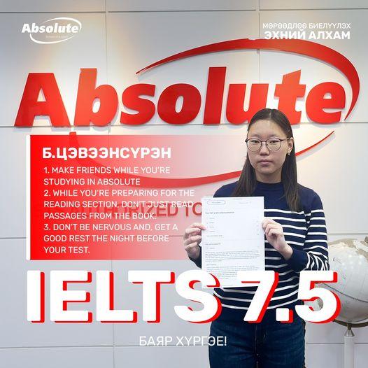 IELTS 7.5 Tseveensuren B.