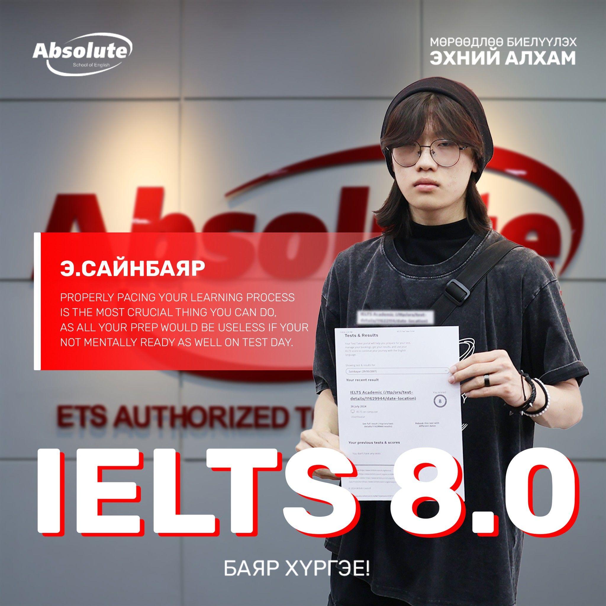 IELTS 8.0 Sainbayar E.