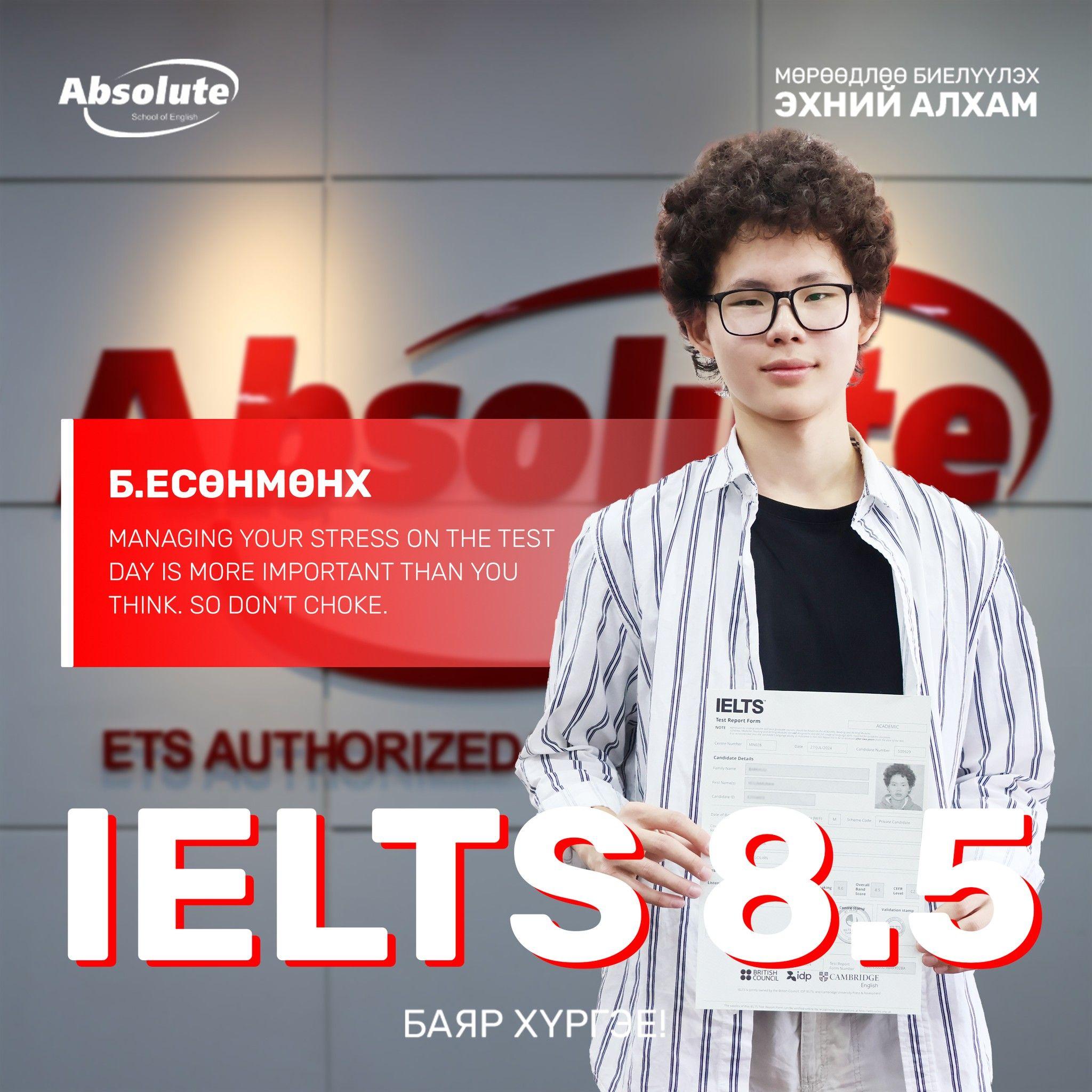 IELTS 8.5 Yesunmunkh B.