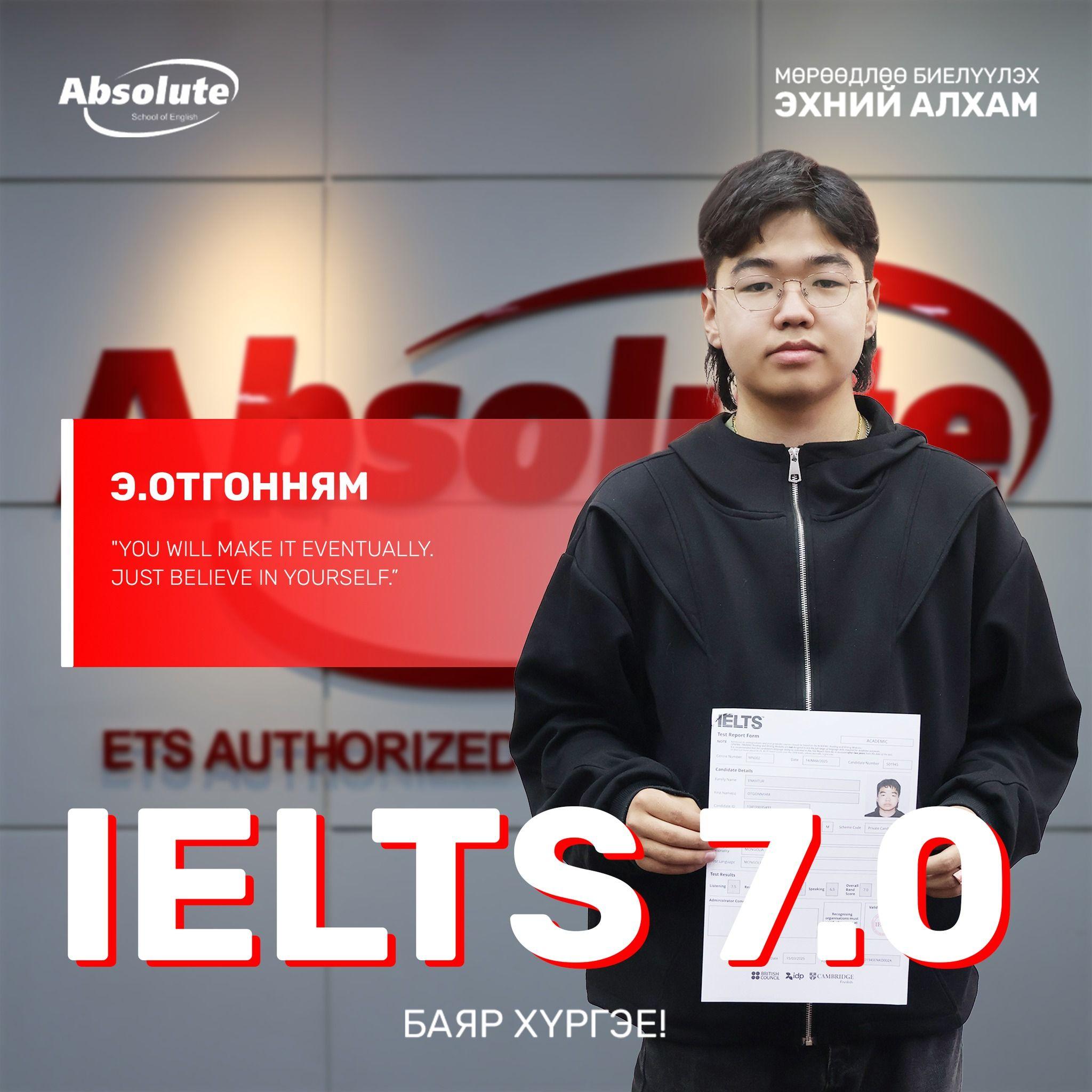 IELTS 7.0 Otgonnyam E.